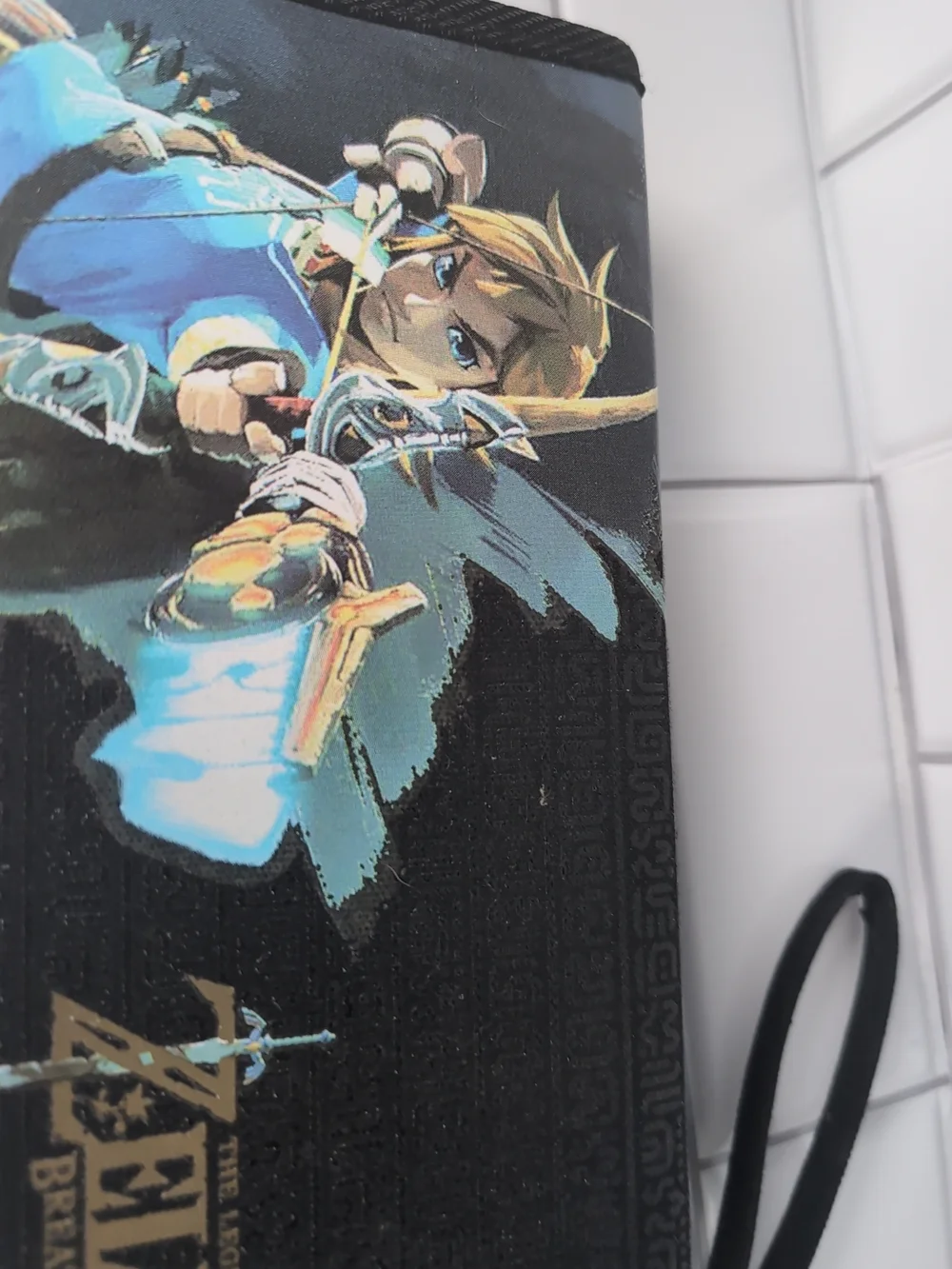 The Legend of Zelda Breath of the Wild Canvas Zip Pouch - Blue & Black